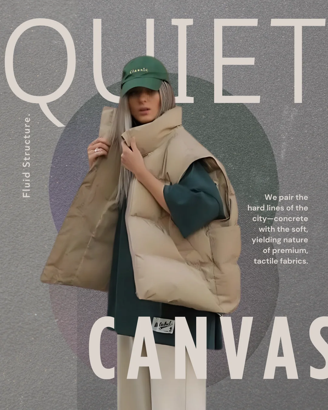 Mos Quiet Canvas editorial with layered streetwear and a tote