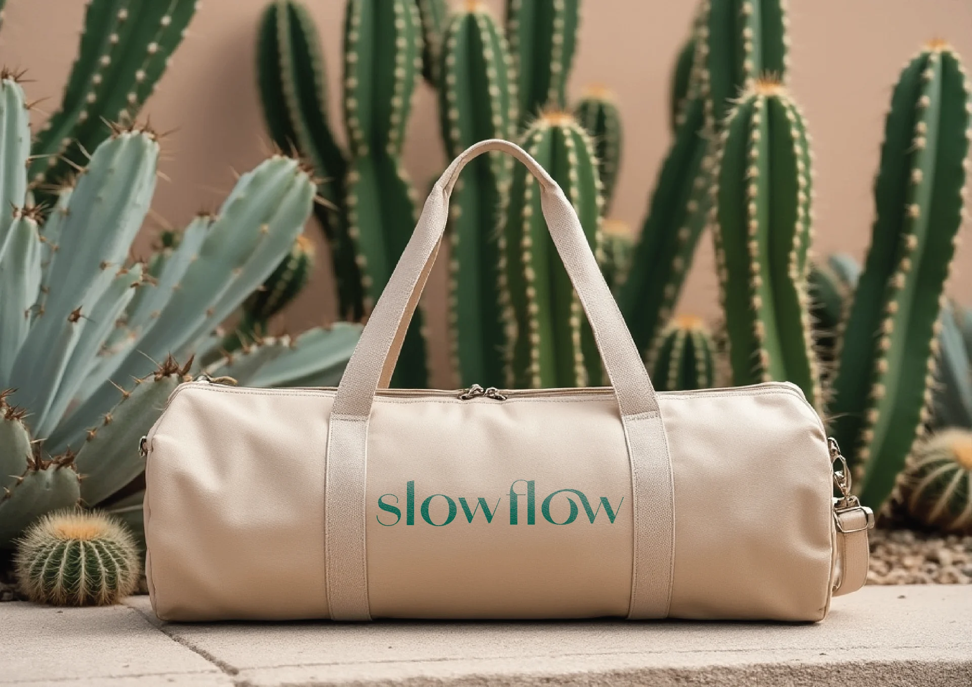 Slow Flow branded yoga bag