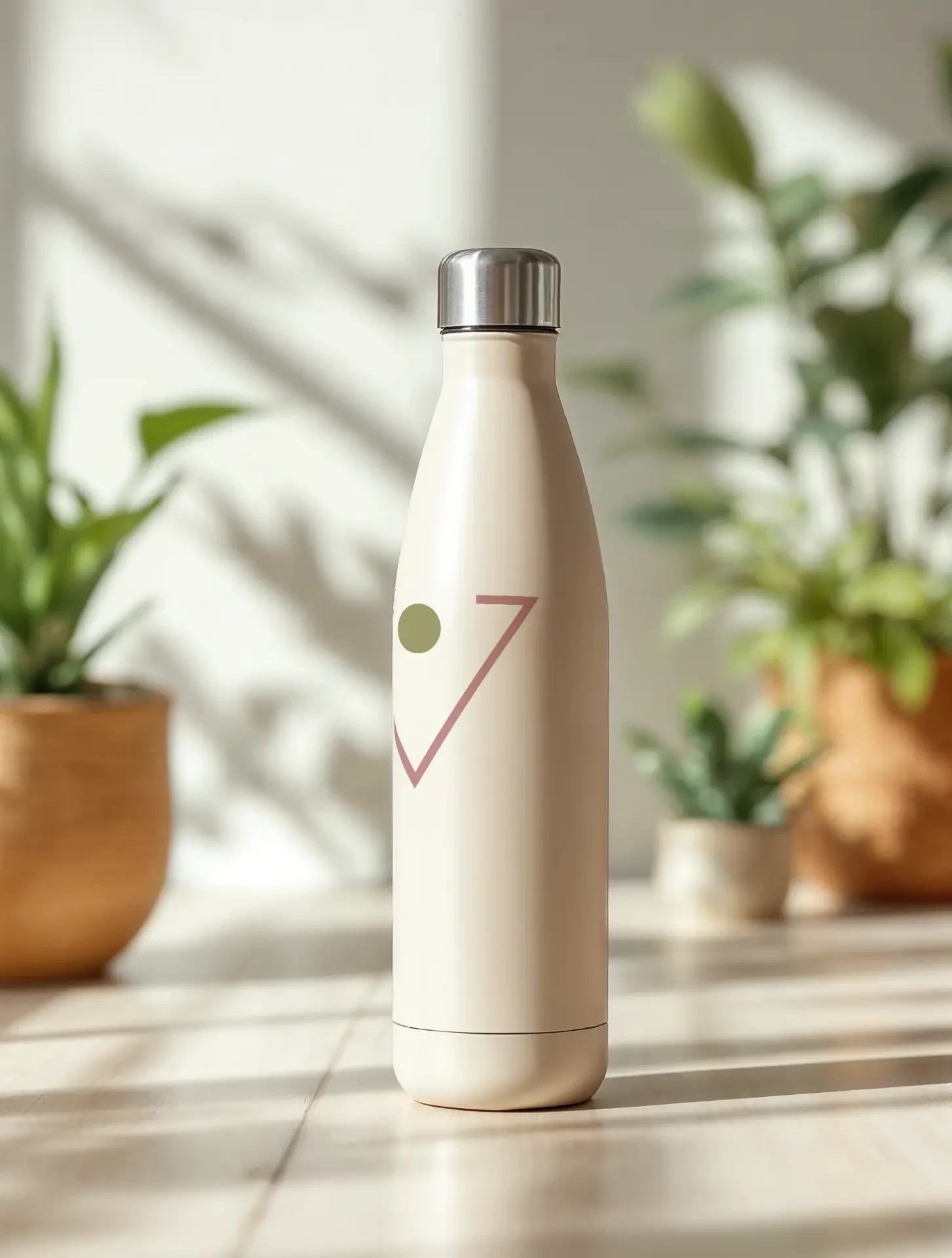 Extra 21 water bottle with the sanctuary triangle mark